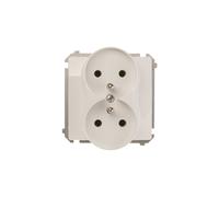 Simon Basic Double Socket with/u 16A IP20 White BMGZ2M.01/11