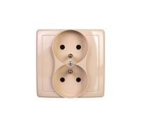 Simon Basic Double Socket with/u Complete Beige BMGZ2/12