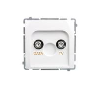Simon Basic Gniazdo TV-DATA typ F 5-1000 MHz białe BMAD1.01/11