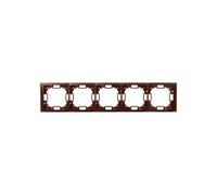 Simon Basic Neos 5-Gang Frame Mahogany BMRC5/050