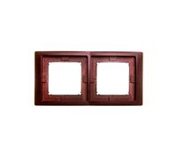 Simon Basic Neos Double Frame IP44 Mahogany BMRC2B/050