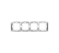 Simon Basic Neos Quad Frame Silver Matt BMRC4/43