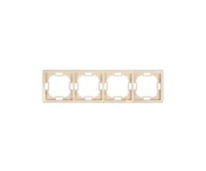 Simon Basic Standard Quad Frame Universal Beige BMR4/12