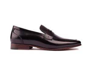 Simon Carter Mens Pike Loafer Shoes - Black Leather - Size UK 10