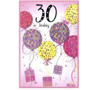 Simon Elvin 30th Birthday Card - Ladies Female 7.5" x 5.25" (30C)