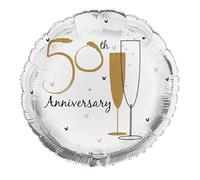 Simon Elvin 50th Anniversary Foil Balloon (One Size) (Silver/Gold)