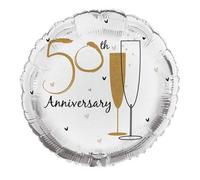 Simon Elvin 50Th Anniversary Foil Balloon Silver/gold (One Size)