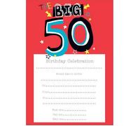 Simon Elvin 50th Birthday Notepad (Pack of 20) in White Simon Elvin White