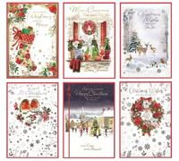 Simon Elvin 6 x Christmas Cards Open Multipack Various Designs - PK A