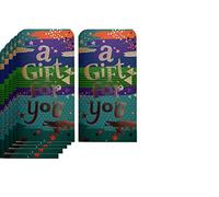 Simon Elvin 6 x Money Wallet Gift Voucher Cards- Bronze, Blue Grey Presents
