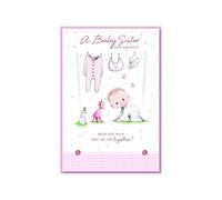 Simon Elvin A Sister Clothes Line Birthday Greetings Card (Pack of 6) in Pink Simon Elvin Pink