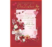 Simon Elvin All These Things One I Love Valentine Greetings Card (Pack of 6) in Dark Red Simon Elvin Dark Red