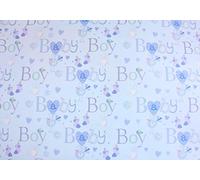 Simon Elvin BABY BOY WRAPPING PAPER - 2 SHEETS OF GIFT WRAP & ONE TAG - SE2594