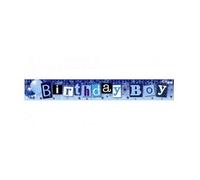 Simon Elvin Birthday Boy Holographic Wall Banner Blue/white/black (One Size)