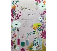 Simon Elvin Birthday Card For Step-Mum Floral Design.