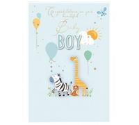 Simon Elvin Boy Animals Birthday Greetings Card (Pack of 6) Simon Elvin Multicolor