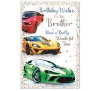 Simon Elvin Brother Birthday Card - Men Male For Him - SIMON ELVIN Size 19.5cm x 13cm (7.5'' x 5.25'') E