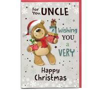 Simon Elvin Christmas Card for Uncle 19.7 x 13.4 Cm (7.8 x 5.3 inches) For You Uncle Wishing You a Very Happy Christmas Cute Teddy