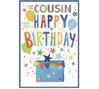 Simon Elvin Cousin Birthday Card - Male Men Boy 7.5" x 5.25" COUc