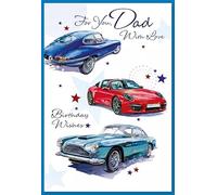Simon Elvin Dad Birthday Card Featuring Classic Cars, Card 13 X 19 cm.