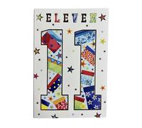Simon Elvin FANTASTIC COLOURFUL BLUE ELEVEN 11 11TH BIRTHDAY GREETING CARD