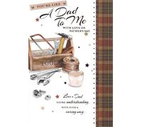 Simon Elvin Father's Day Card, You're Like a Dad to Me, Tools Design, Traditional Greeting Card with Heartfelt Verse