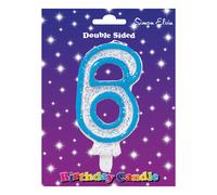 Simon Elvin Glitter 6th Birthday Candle in Pink Simon Elvin Pink