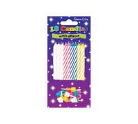 Simon Elvin Glitter Spiral Birthday Candles (Pack Of 6) Simon Elvin Multicolor