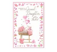 Simon Elvin Grand Daughter Greetings Card (Pack of 6) in Light Pink Simon Elvin Light Pink