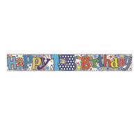 Simon Elvin I Am 13 Today Holographic Foil Banner Blue (One Size)