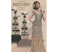 ITS YOUR BIRTHDAY CARD****ART DECO DESIGN***SIMON ELVIN***9 X 6 INCHES**