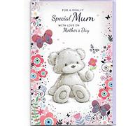 Simon Elvin Mothers Day Card For Mum 23 x 15 Cm (9 x 6 inches) For A Really Special Mum With Love On Mother's Day Cute Teddy