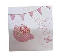 Simon Elvin New Baby Girl Announcement Cards - 6 Cards with envelopes