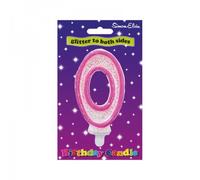 Simon Elvin Number 0 Double Sided Candle in Pink Simon Elvin Pink