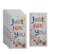 Simon Elvin Pack of 6 Money Wallet Gift Voucher Cards For Cash Gifts Colourful Multistars