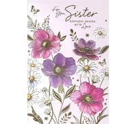 Simon Elvin Sister Birthday Card with Floral Design