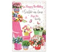 Simon Elvin Sister-in-law Birthday Card - Ladies Female Size: 23cm x 15.5cm (9"x6") B