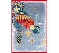 Simon Elvin Son & Daughter-in-Law Christmas Cards, 13 x 19 cm, Various Designs (Traditional A)
