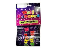 Simon Elvin Swirl 60Th Birthday Wall Banner Multicoloured (One Size)