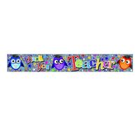Simon Elvin Thank You Teacher Foil Banner (Pack Of 6) Multicoloured (One Size)