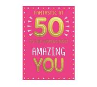 Simon Elvin The Special Years 50th Greetings Card (Pack of 6) in Pink Simon Elvin Pink