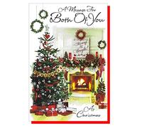 Simon Elvin To Both Of You Christmas Card - Scene 23cm x 15.5cm (9" x6") TB75a