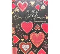 Simon Elvin Valentine's Day Card, For the One I Love, Patterned Hearts Design, Red and Gold