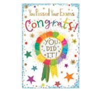 Simon Elvin You Passed Your Exams Congratulations Greetings Card (Pack of 6) Simon Elvin Multicolor