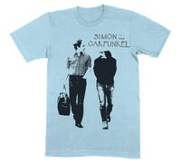 Simon & Garfunkel Men's Walking Cotton T-Shirt in Light Blue | Size: Large Simon & Garfunkel Light Blue L