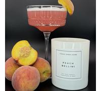 Simon James Home Peach Bellini Soy Candle, 220g, 30cl Glass Jar, 40+ Hours Burn Time