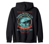 Simon Peter Seafood Funny Christian Zip Hoodie