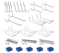 Simon Rack Assortment of Pegboard Hooks, Tool Holder, 30 Pieces, Galvanized