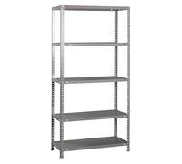 Simon Rack Garage Shelving Units 1800x900x300 mm, 5 Tier Steel Rack, 75 kg per Shelf, Grey - Advantage