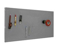 Simon Rack Tool Pegboard with 8 accesories, 600x1200x35, Metal Pegboard, Grey - PANEL CLICK